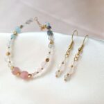 Kolczyki AVELINE z kwarcem różowym Kolczyki AVELINE z kwarcem różowym