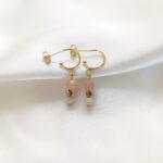 Kolczyki z kamieniem słonecznym i rzecznym Kolczyki z kamieniem słonecznym i rzecznym