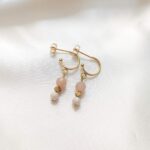 Kolczyki z kamieniem słonecznym i rzecznym Kolczyki z kamieniem słonecznym i rzecznym