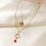 Łańcuszek - czerwony koral Łańcuszek - czerwony koral