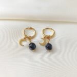 Kolczyki z Nocą Kairu i księżycem - kółka z zawieszkami Kolczyki z Nocą Kairu i księżycem - kółka z zawieszkami