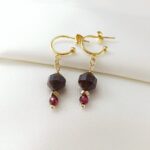 Kolczyki NARIN z granatem Kolczyki NARIN z granatem