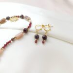 Kolczyki NARIN z granatem Kolczyki NARIN z granatem