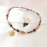 Kolczyki NARIN z granatem Kolczyki NARIN z granatem