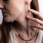 Kolczyki z kamieniem słonecznym i rzecznym Kolczyki z kamieniem słonecznym i rzecznym