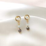 Kolczyki z labradorytem i amazonitem Kolczyki z labradorytem i amazonitem