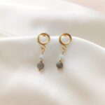 Kolczyki z labradorytem i amazonitem Kolczyki z labradorytem i amazonitem