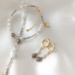 Kolczyki z labradorytem i amazonitem Kolczyki z labradorytem i amazonitem