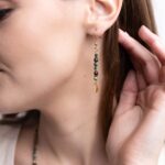 Kolczyki ZEMIRA z malachitem