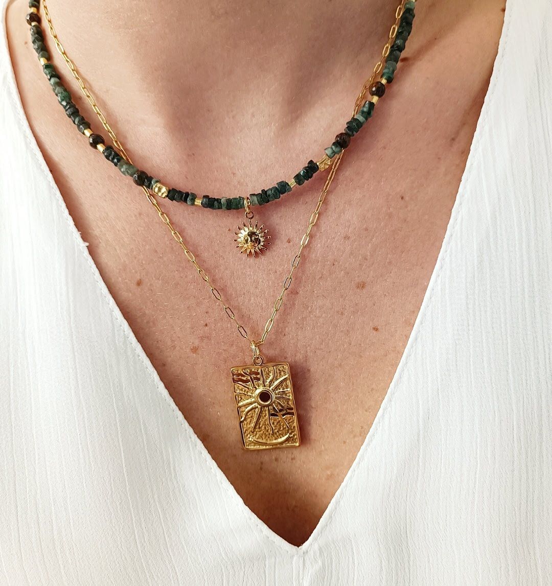 1000146876-01 FORESTA - naszyjnik ze szmaragdów