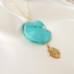 Łańcuszek - howlit turkusowy Łańcuszek - howlit turkusowy