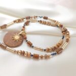 Unikat - naszyjnik z jaspisem i szafirem Unikat - naszyjnik z jaspisem i szafirem