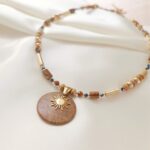 Unikat - naszyjnik z jaspisem i szafirem Unikat - naszyjnik z jaspisem i szafirem