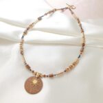 Unikat - naszyjnik z jaspisem i szafirem Unikat - naszyjnik z jaspisem i szafirem