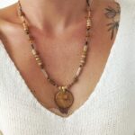 Unikat - naszyjnik z jaspisem i szafirem Unikat - naszyjnik z jaspisem i szafirem