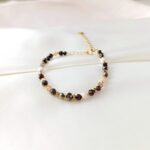 Bransoletka z brązowych kamieni - Tygrysie oko, kwarc dymny Bransoletka z brązowych kamieni - Tygrysie oko, kwarc dymny