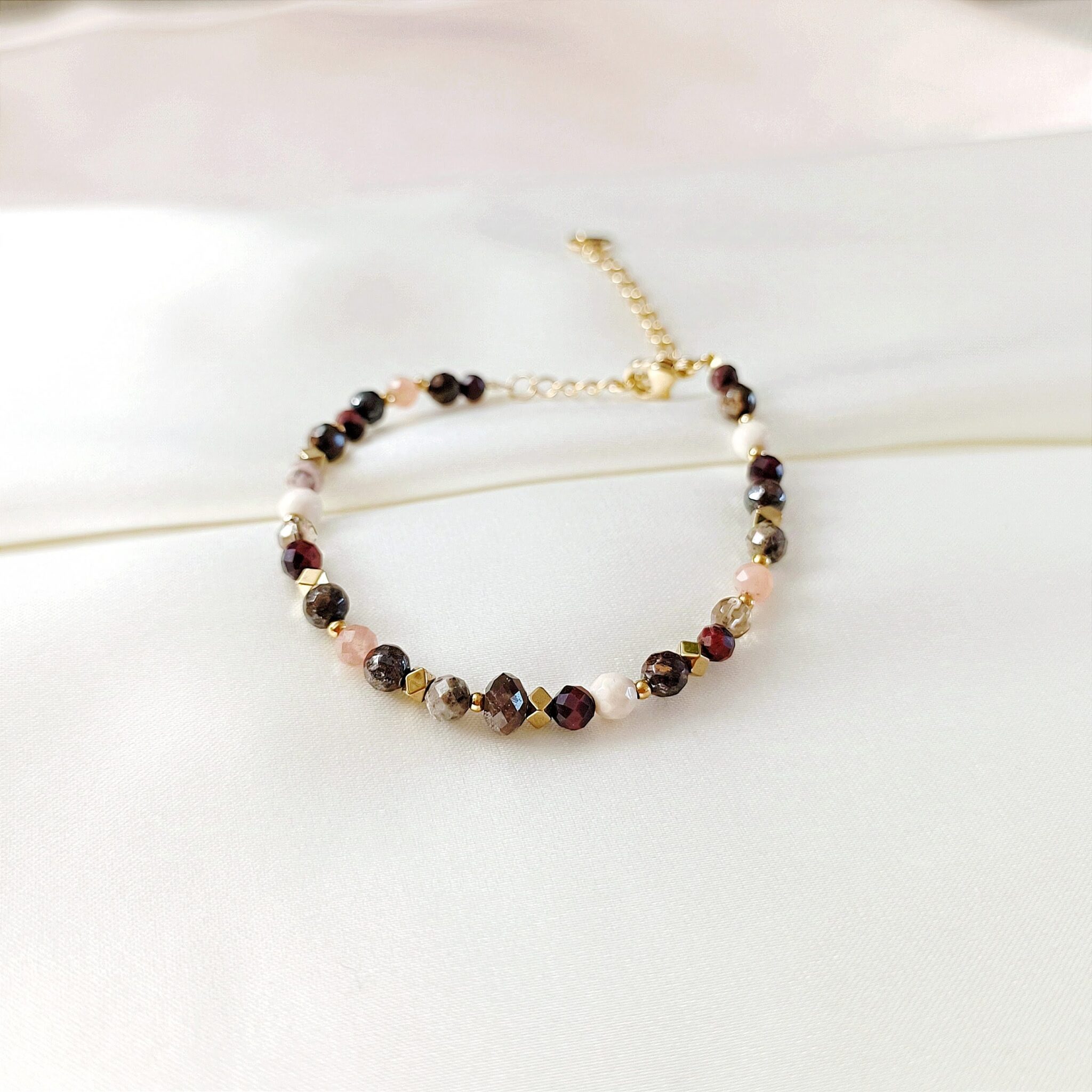 1730981211038 Bransoletka z brązowych kamieni - Tygrysie oko, kwarc dymny