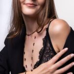 Naszyjnik - łańcuszek z granatem Naszyjnik - łańcuszek z granatem