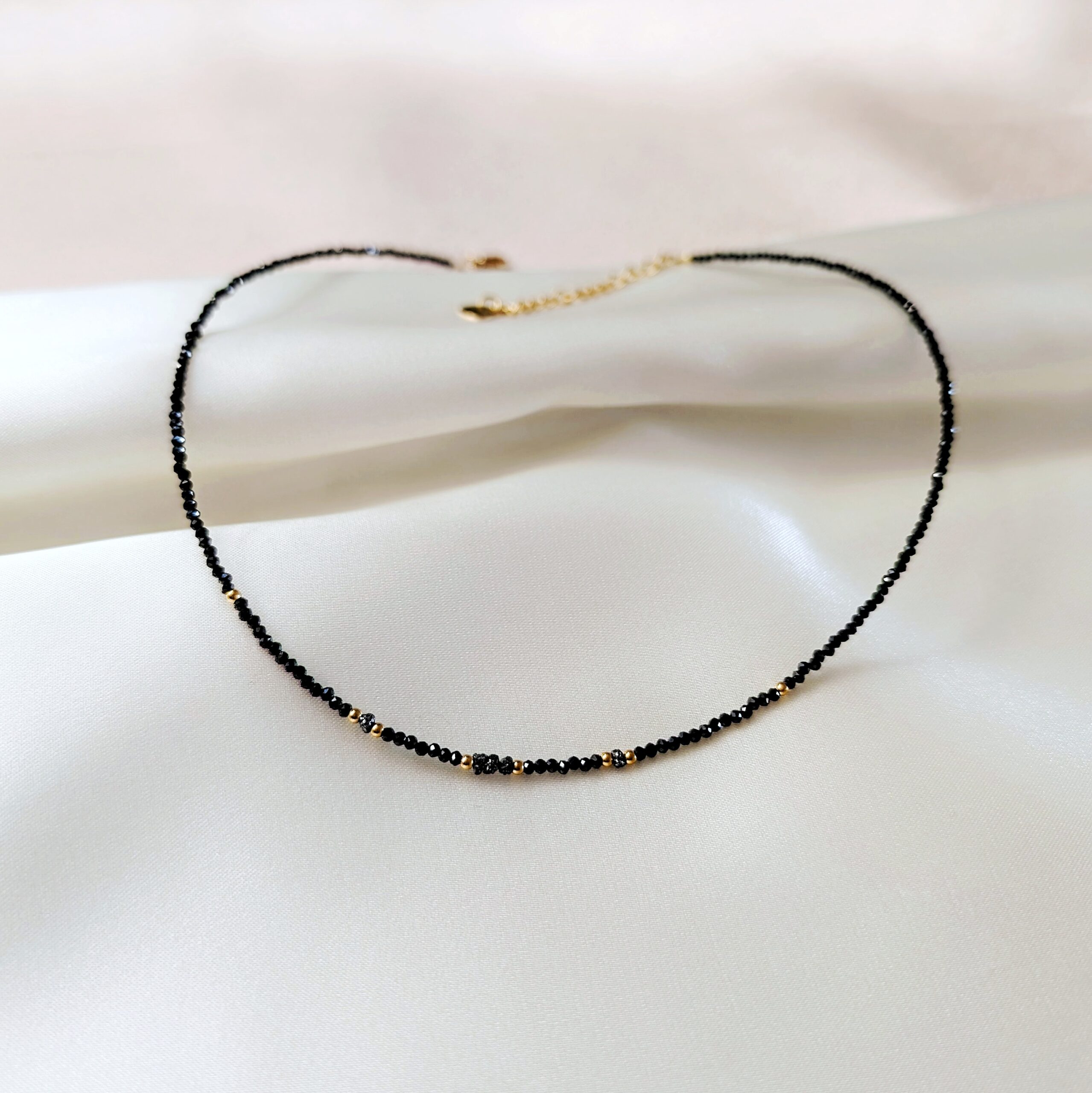 1000019003 BLACK DIAMOND - naszyjnik z czarnym diamentem - czarny