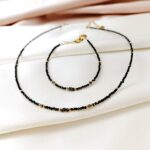 BLACK DIAMOND - naszyjnik z czarnym diamentem - czarny BLACK DIAMOND - naszyjnik z czarnym diamentem - czarny