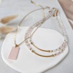 Łańcuszek - kwarc różowy Łańcuszek - kwarc różowy