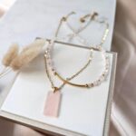 Łańcuszek - kwarc różowy Łańcuszek - kwarc różowy