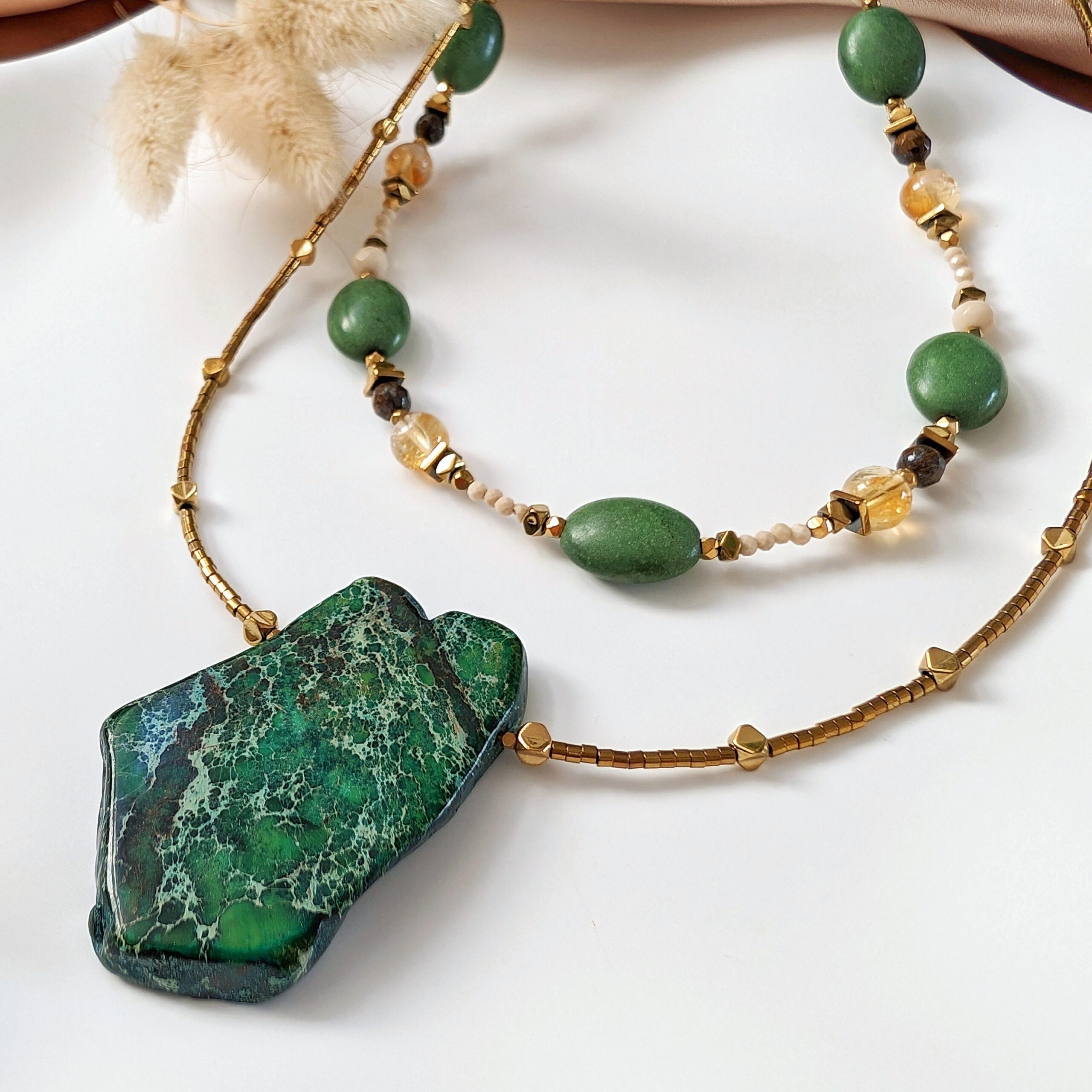 1000023357~3 Plaster jaspisu II - naszyjnik