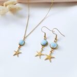 Larimar - łańcuszek i kolczyki Larimar - łańcuszek i kolczyki