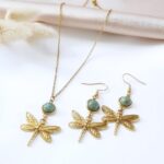 Jaspis - łańcuszek i kolczyki Jaspis - łańcuszek i kolczyki