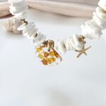 Unikat - Naszyjnik z białą muszlą ciętą Unikat - Naszyjnik z białą muszlą ciętą