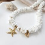 Naszyjnik SHELLY II - biała muszla cięta Naszyjnik SHELLY II - biała muszla cięta