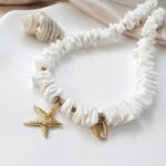 Naszyjnik SHELLY II - biała muszla cięta Naszyjnik SHELLY II - biała muszla cięta