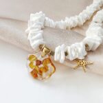 Unikat - Naszyjnik z białą muszlą ciętą Unikat - Naszyjnik z białą muszlą ciętą