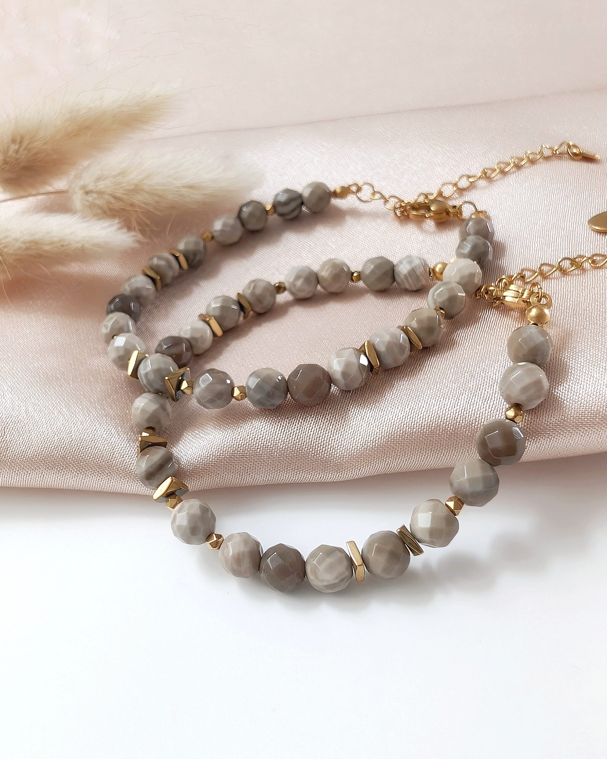 1000041865 Bransoletka z krzemieniem pasiastym