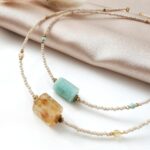 Choker z cytrynem / amazonitem Choker z cytrynem / amazonitem