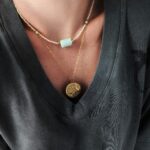 Choker z cytrynem / amazonitem Choker z cytrynem / amazonitem