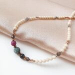 Unikat - naszyjnik z rubinem, sokole oko Unikat - naszyjnik z rubinem, sokole oko