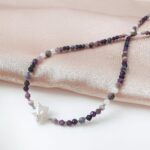 Unikat - naszyjnik z czaroitem i perłą