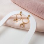 Kolczyki i łańcuszek z księżycem lunula Kolczyki i łańcuszek z księżycem lunula