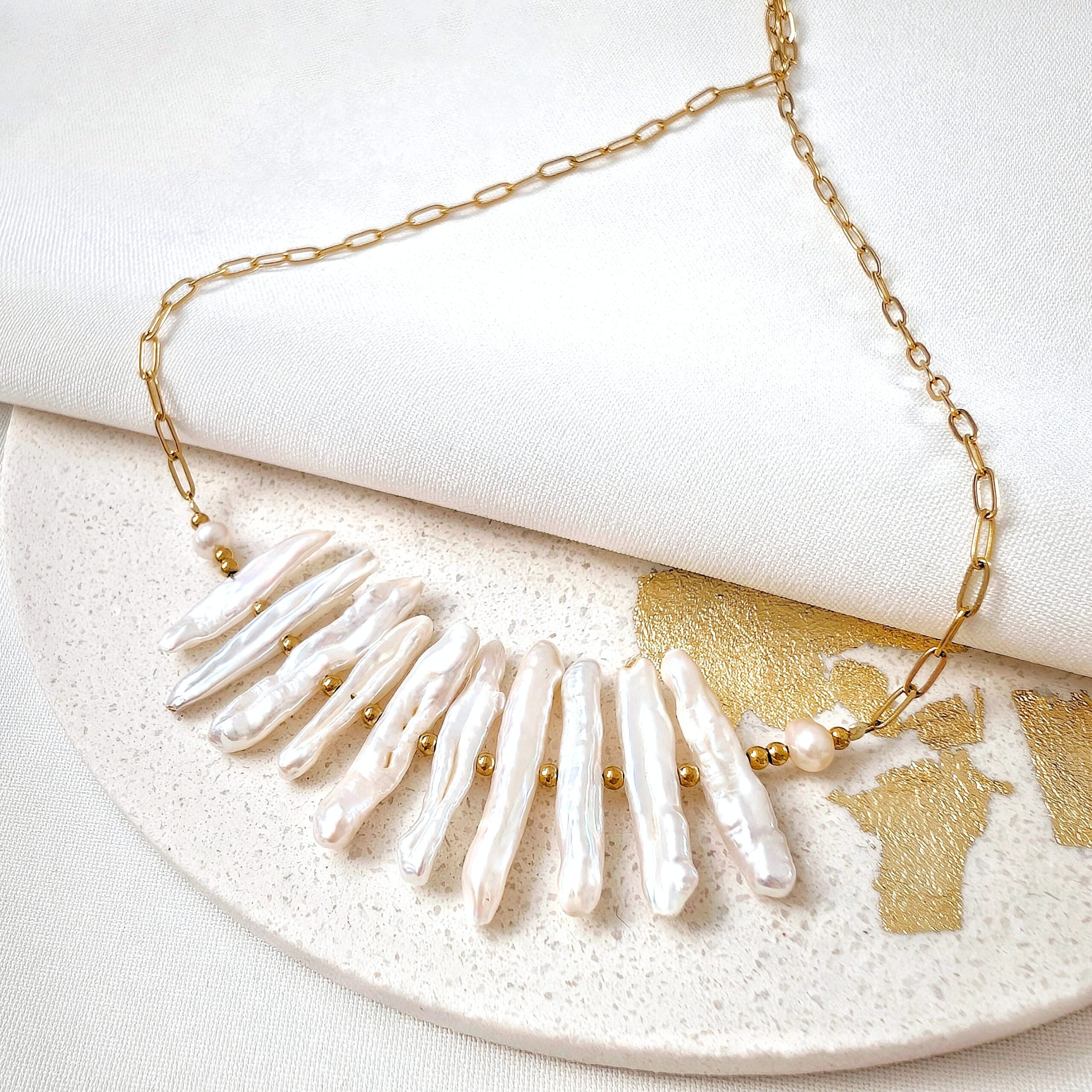 1000063628 Naszyjnik kolia z perłami - limitowany