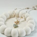 Unikat - naszyjnik z kryształem górskim i labradorytem Unikat - naszyjnik z kryształem górskim i labradorytem