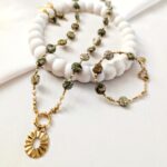 Unikat - komplet biżuterii z riolitem