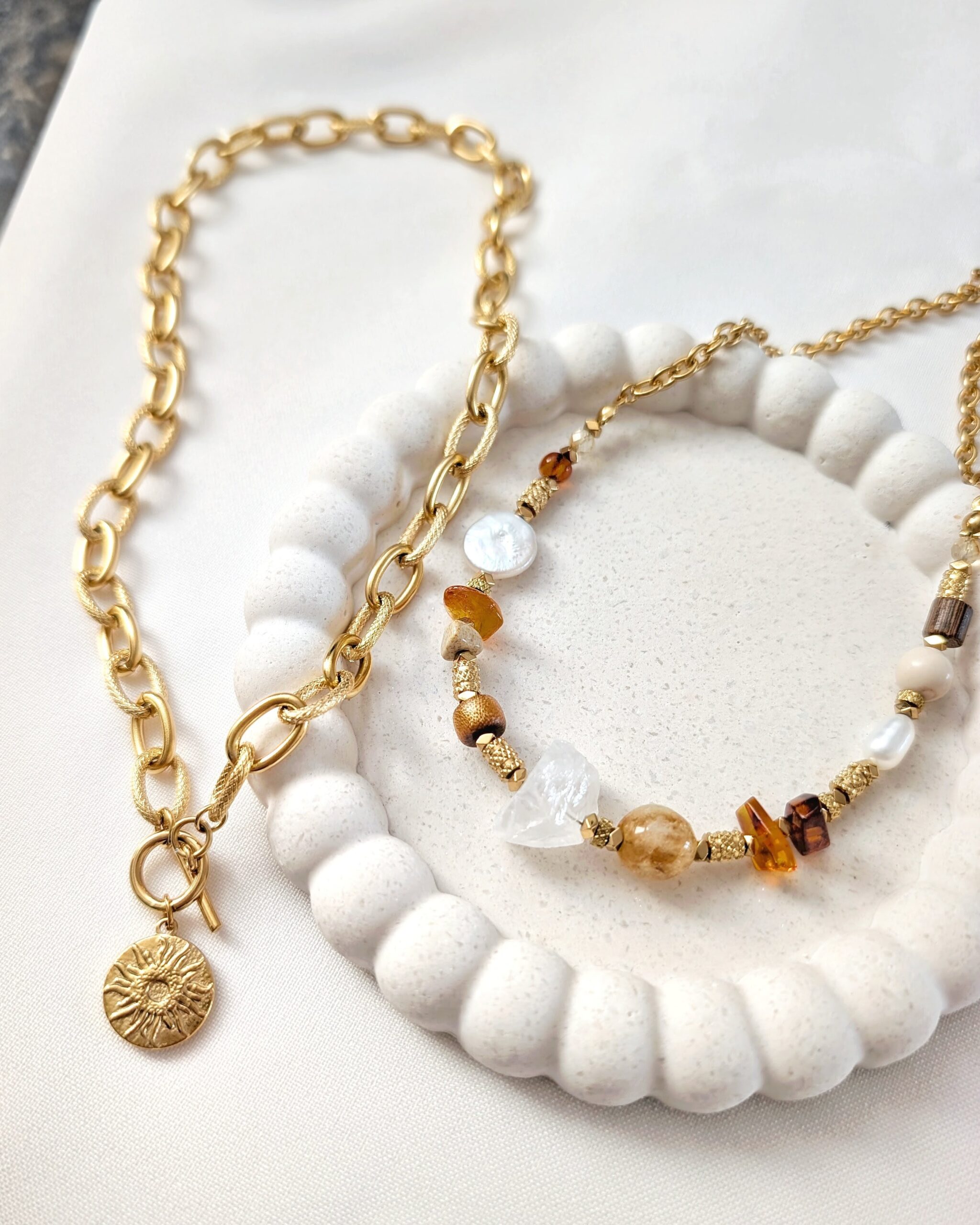 1000075595~2 Naszyjnik ETERNA z surowym kryształem górskim