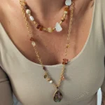 Naszyjnik ETERNA z surowym kryształem górskim Naszyjnik ETERNA z surowym kryształem górskim